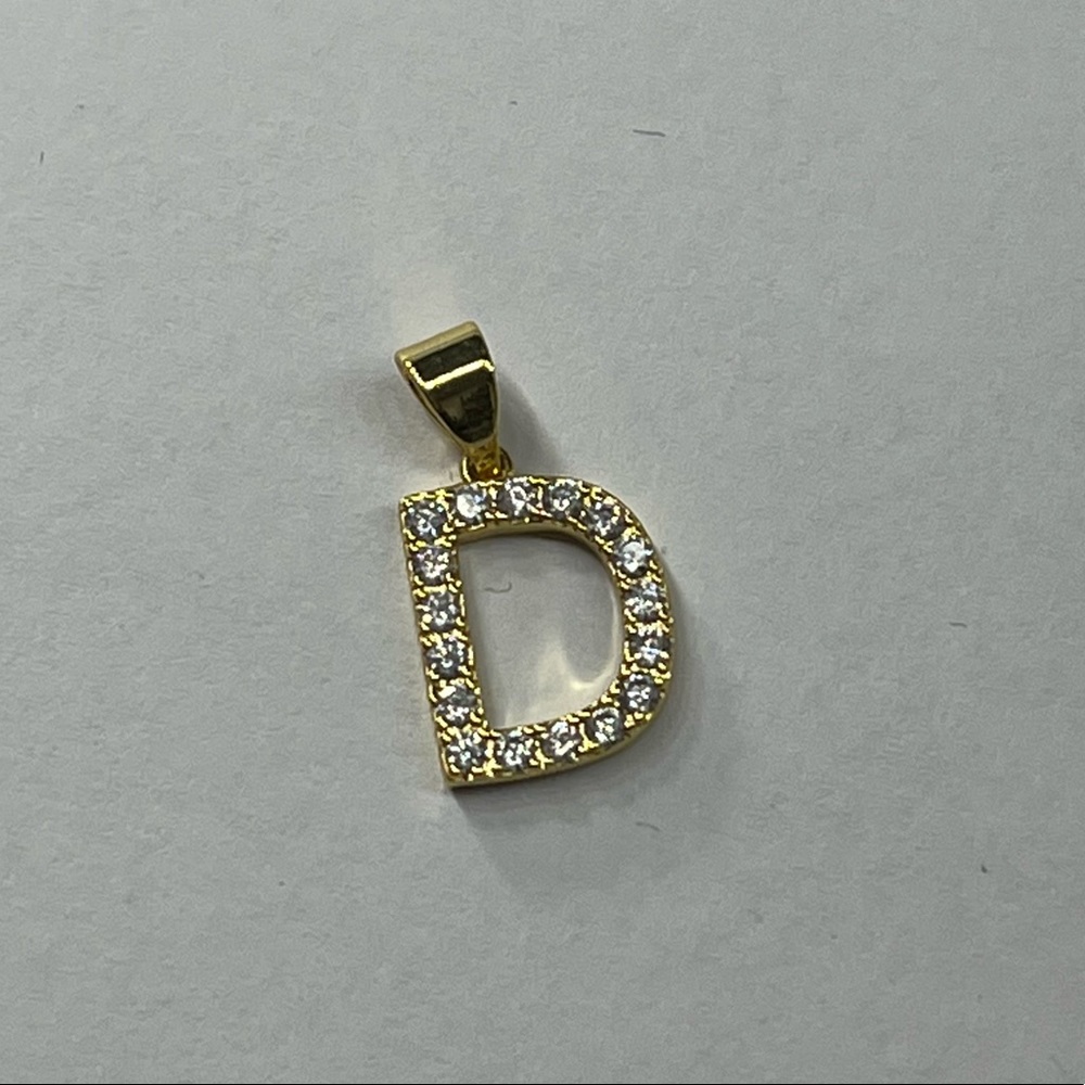 Gold Necklace Charm “D”